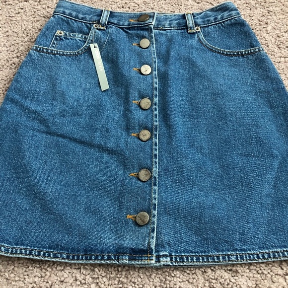 Asos Denim Button Skirt Womens US 2 - Picture 4 of 8
